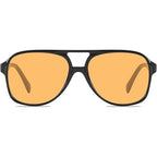 Retro Large Frame Aviator Sunglasses, Unisex Vintage 70s Style