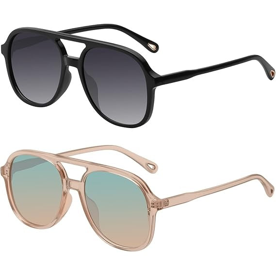 Vintage 70s Square Aviator Sunglasses