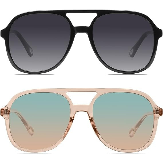 Vintage 70s Square Aviator Sunglasses