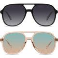 Vintage 70s Square Aviator Sunglasses