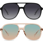 Vintage 70s Square Aviator Sunglasses