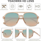 Vintage 70s Square Aviator Sunglasses